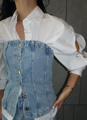 ALOHAS Troyes Blue Denim Bra